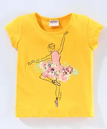 Lazy Bones Half sleeves Tee - Yellow Lazy Bones Half sleeves Tee - Yellow