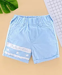 Spark Pull Up Shorts Text Print - Blue Spark Pull Up Shorts Text Print - Blue