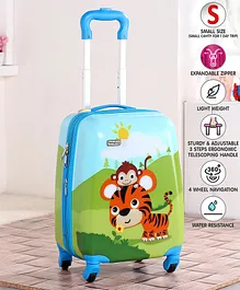 Babyhug Kid's Expandable Trolley Bag Animal Print Multicolor - 18 Inches