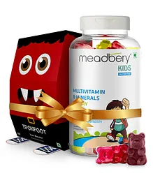 Meadbery Multivitamin & Mineral Gummy Bears And Natural Iron Gummies Pack Of 2 - 60 Pieces