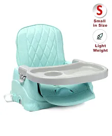 Cushioned Booster Chair With Feeding Tray - Green