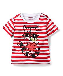 Kidsplanet Raccoon Print T-Shirt - Red Kidsplanet Raccoon Print T-Shirt - Red