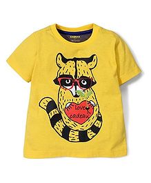 Kidsplanet Raccoon Print T-Shirt - Yellow Kidsplanet Raccoon Print T-Shirt - Yellow