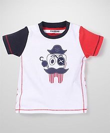 Kidsplanet Cartoon Print T-Shirt - White & Red Kidsplanet Cartoon Print T-Shirt - White & Red