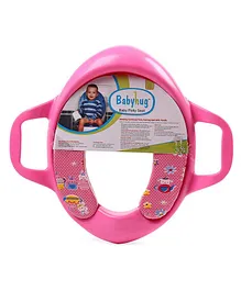 Babyhug Cushioned Potty Seat with Handle - Dark Pink