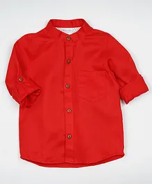 BAATCHEET Full Sleeves Solid Shirt - Red BAATCHEET Full Sleeves Solid Shirt - Red