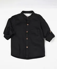 BAATCHEET Full Sleeves Solid Shirt - Black BAATCHEET Full Sleeves Solid Shirt - Black