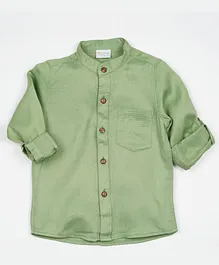 BAATCHEET Full Sleeves Solid Shirt - Green BAATCHEET Full Sleeves Solid Shirt - Green