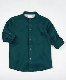 BAATCHEET Full Sleeves Solid Shirt - Teal Green BAATCHEET Full Sleeves Solid Shirt - Teal Green