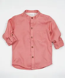 BAATCHEET Full Sleeves Solid Shirt - Pink BAATCHEET Full Sleeves Solid Shirt - Pink