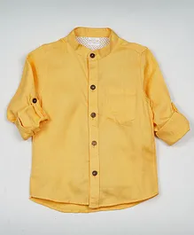 BAATCHEET Full Sleeves Solid Shirt - Yellow BAATCHEET Full Sleeves Solid Shirt - Yellow