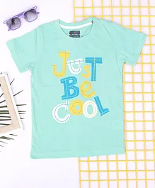 Hop n Jump Half Sleeves Just Be Cool Print Tee - Blue Hop n Jump Half Sleeves Just Be Cool Print Tee - Blue