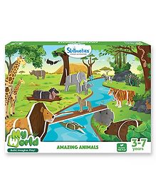 Skillmatics My World Amazing Animals Stem Building Toy Multicolor - 80+ Pieces