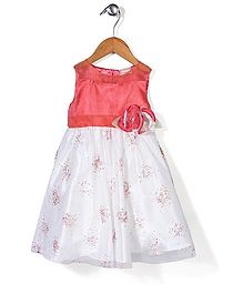 Little Coogie Flower Print Dress - Coral Little Coogie Flower Print Dress - Coral