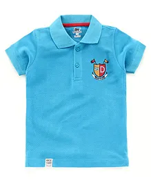DEAR TO DAD Half Sleeves Solid Colour Polo Tee - Light Blue DEAR TO DAD Half Sleeves Solid Colour Polo Tee - Light Blue