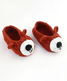 Aabacus Floral Detailing Crochet Booties - White Aabacus Floral Detailing Crochet Booties - White
