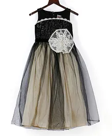 PinkCow Sleeveless Sequin Detailing Gown - Black PinkCow Sleeveless Sequin Detailing Gown - Black