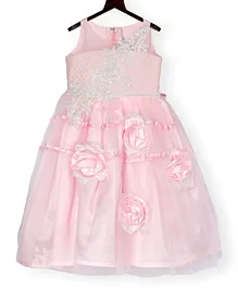 PinkCow Sleeveless Flower Applique Gown - Light Pink PinkCow Sleeveless Flower Applique Gown - Light Pink