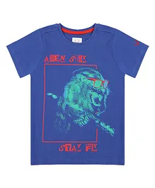 Allen Solly Juniors Half Sleeves Monster Print Tee - Blue Allen Solly Juniors Half Sleeves Monster Print Tee - Blue