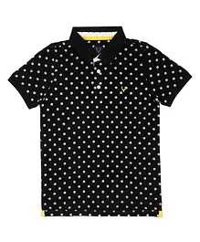 Allen Solly Half Sleeves Tee Dots Print - Black Allen Solly Half Sleeves Tee Dots Print - Black