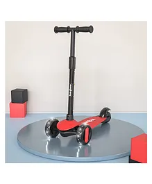 Baybee Alpha Glide 3 Wheel Scooter with LED Wheels - Red