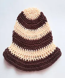 Knits & Knots Striped Bucket Cap - Brown Knits & Knots Striped Bucket Cap - Brown