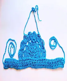 Knits & Knots Sleeveless Crochet Boho Top - Blue Knits & Knots Sleeveless Crochet Boho Top - Blue