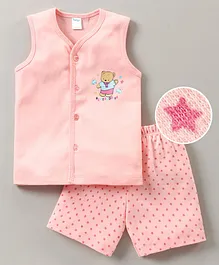 Tango Shorts Sets Half sleeves PEACH-BEAR 12-18M Boy Tango Shorts Sets Half sleeves PEACH-BEAR 12-18M Boy