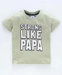 Ollypop Half Sleeves Tee Text Print - Grey Ollypop Half Sleeves Tee Text Print - Grey