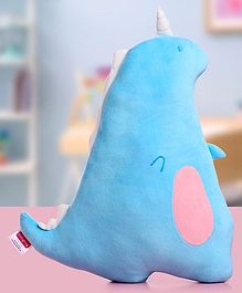 Babyhug Dinosaur Shaped Premium Plush Cushion - Blue