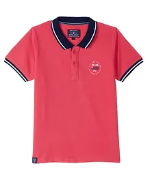 Monte Carlo Half Sleeves Solid Polo Tee - Pink Monte Carlo Half Sleeves Solid Polo Tee - Pink