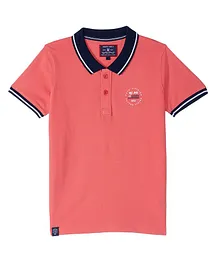 Monte Carlo Half Sleeves Solid Polo Tee - Pink Monte Carlo Half Sleeves Solid Polo Tee - Pink