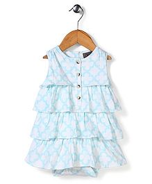 Kate Quinn Floral Print Dress - White & Blue Kate Quinn Floral Print Dress - White & Blue