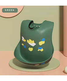 StarAndDaisy Silicone Waterproof Bibs with Crumb Catcher - Green