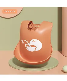 StarAndDaisy Silicone Waterproof Bibs with Crumb Catcher - Orange