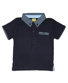 Lil Lollipop Half Sleeves Solid T-Shirt - Navy Lil Lollipop Half Sleeves Solid T-Shirt - Navy