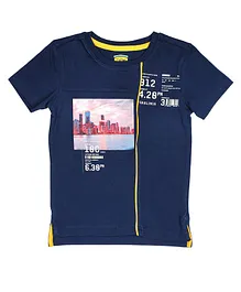 Lil Lollipop Half Sleeves City Print T-Shirt - Navy Lil Lollipop Half Sleeves City Print T-Shirt - Navy