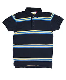 Lil Lollipop Half Sleeves Striped T-Shirt - Navy Lil Lollipop Half Sleeves Striped T-Shirt - Navy