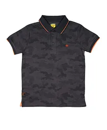 Lil Lollipop Collar Camouflage T-Shirt - Grey Lil Lollipop Collar Camouflage T-Shirt - Grey