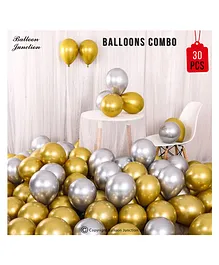 Balloon Junction Metallic Balloon Combo Gold Silver - Pack of 30