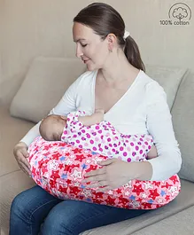 Babyhug 100% Cotton Feeding Pillow Star Print - Pink