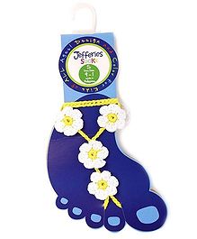 Jefferies Socks Floral Design Barefoot Sandals - White Jefferies Socks Floral Design Barefoot Sandals - White