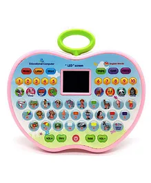 VGRASSP Apple Shaped Educational Laptop Toy - Multicolor