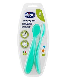 Chicco Soft Silicone Spoon Pack of 2 - Green