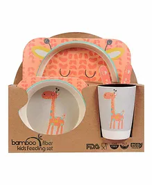 Abracadabra Baby Feeding Set Giraffe Design - Orange