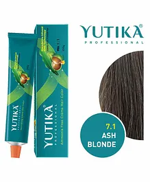 Yutika Pro Ammonia Free Ash Blonde.7.1 Hair Color - 100 gm