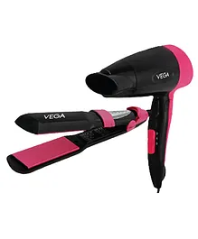 Vega Miss Perfect Styling Hair Dryer & Straightener Set - Black