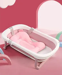 Babyhug Foldable Bathtub with Cushion - Pink
