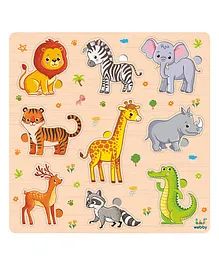 Webby Animals Wooden Board Puzzle - 9 Pieces