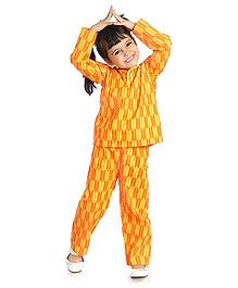 Little Pockets Store Kids Night Suit - Yellow & Orange Little Pockets Store Kids Night Suit - Yellow & Orange